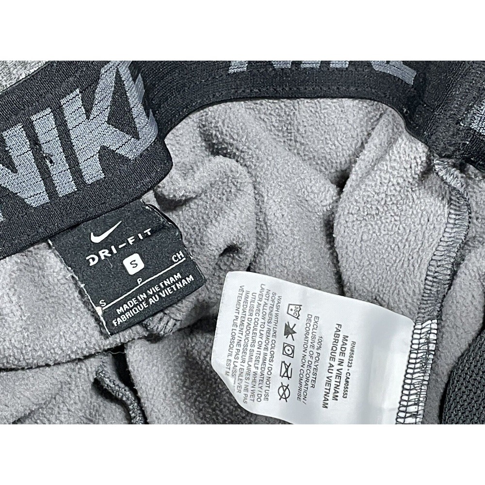 Nike Sweatpants Men's S Gray Heather Dri Fit 100% Polyester Workout Straight Leg - Picture 2 of 8